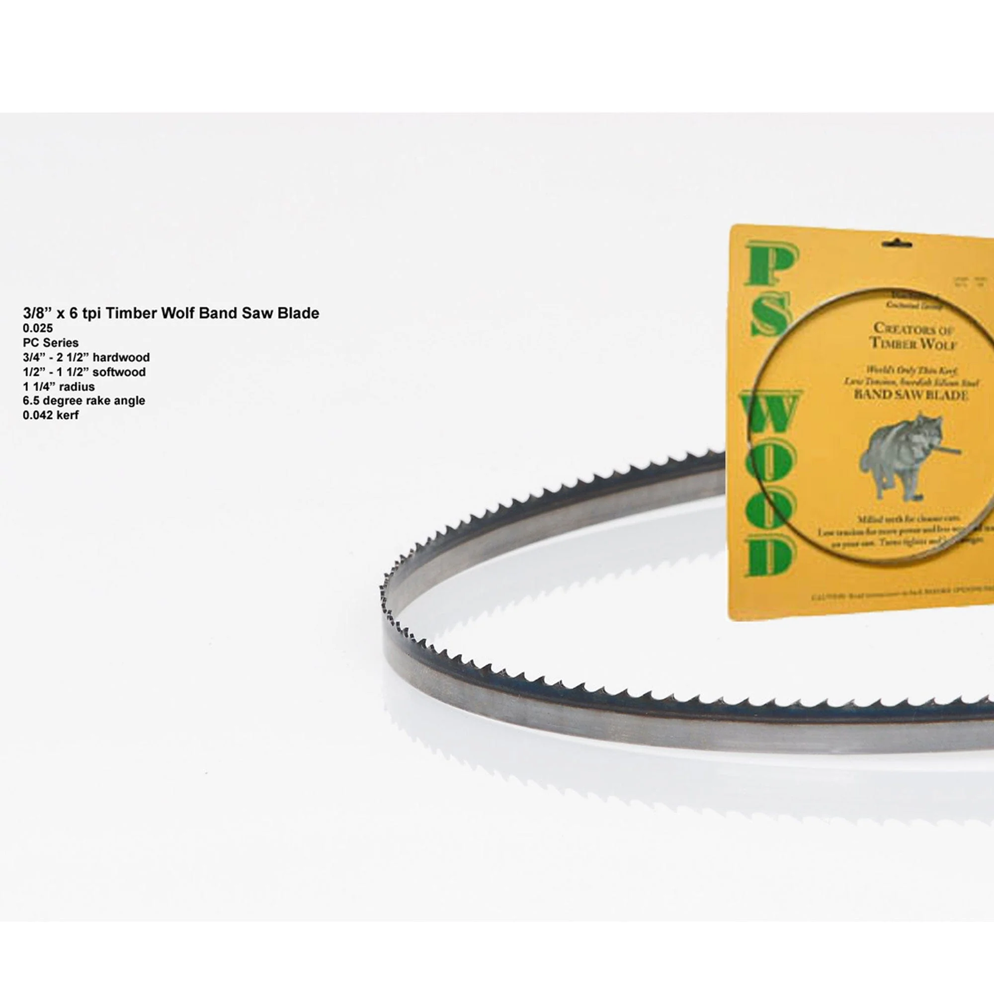 Bandsaw  Blade - 105" x 3/8" x .025" x 6 TPI - Postive Claw - Image 2