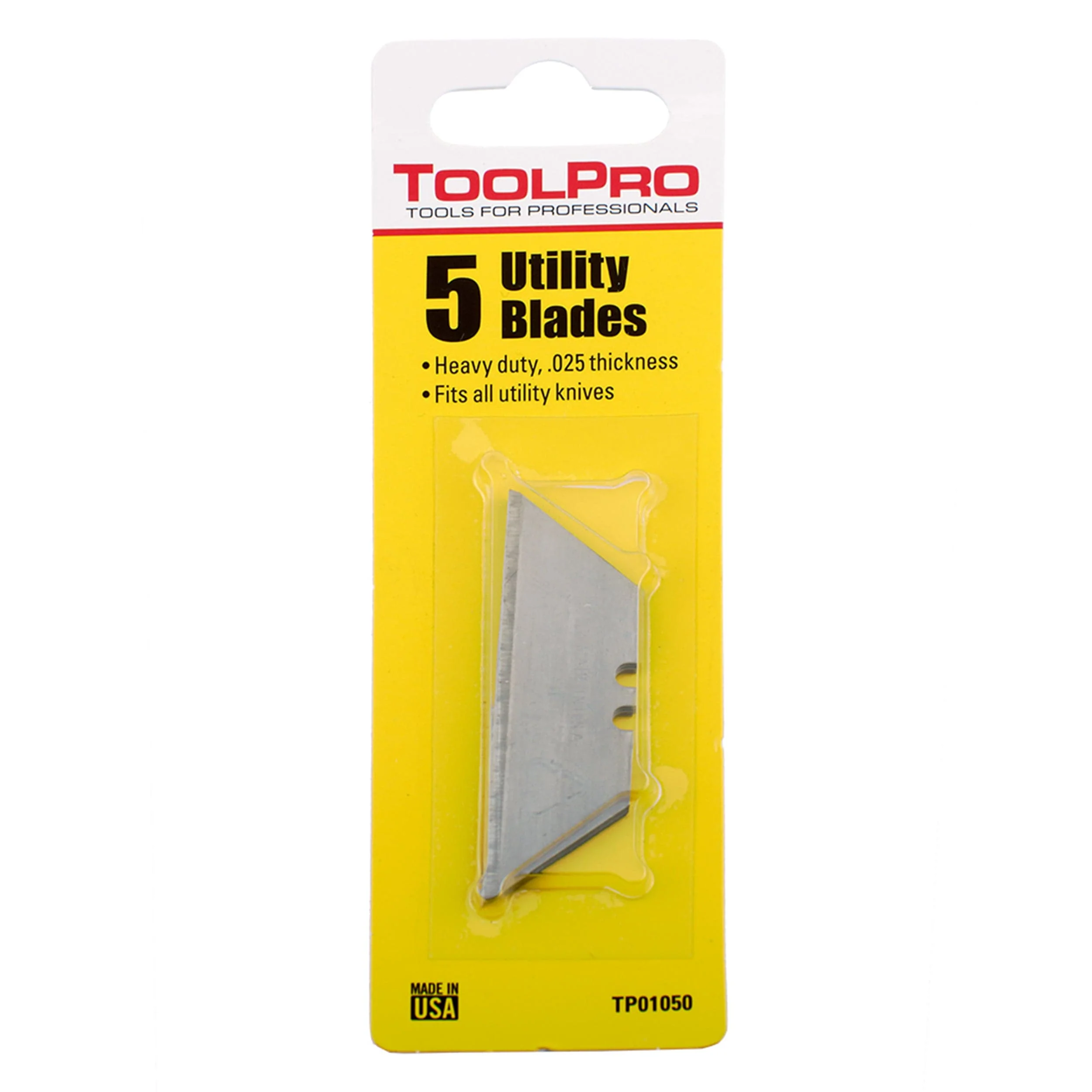 Utility Blades, .025" HD, 5-Pack