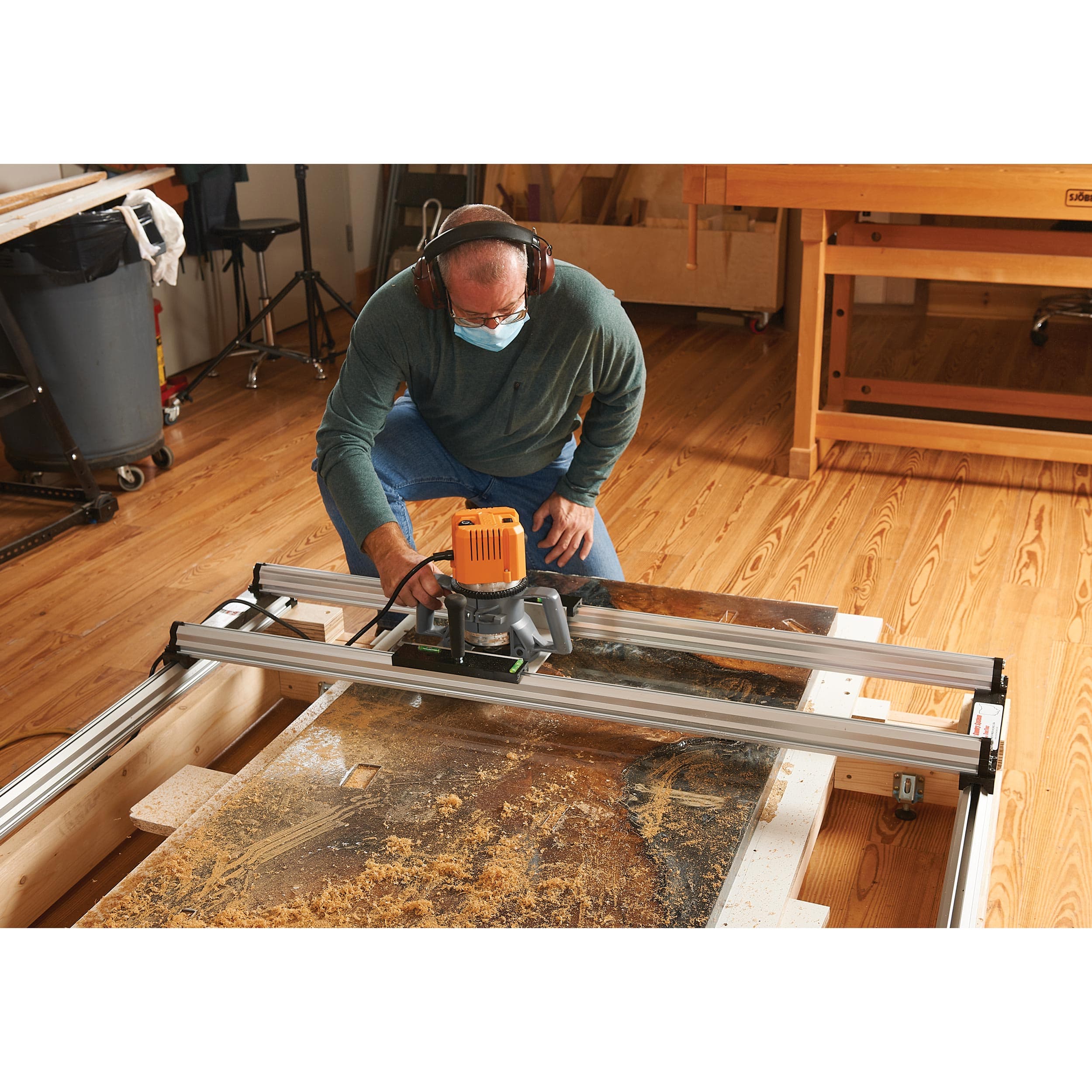 48" x 48" Manual Slab Flattening Router Mill - Image 4