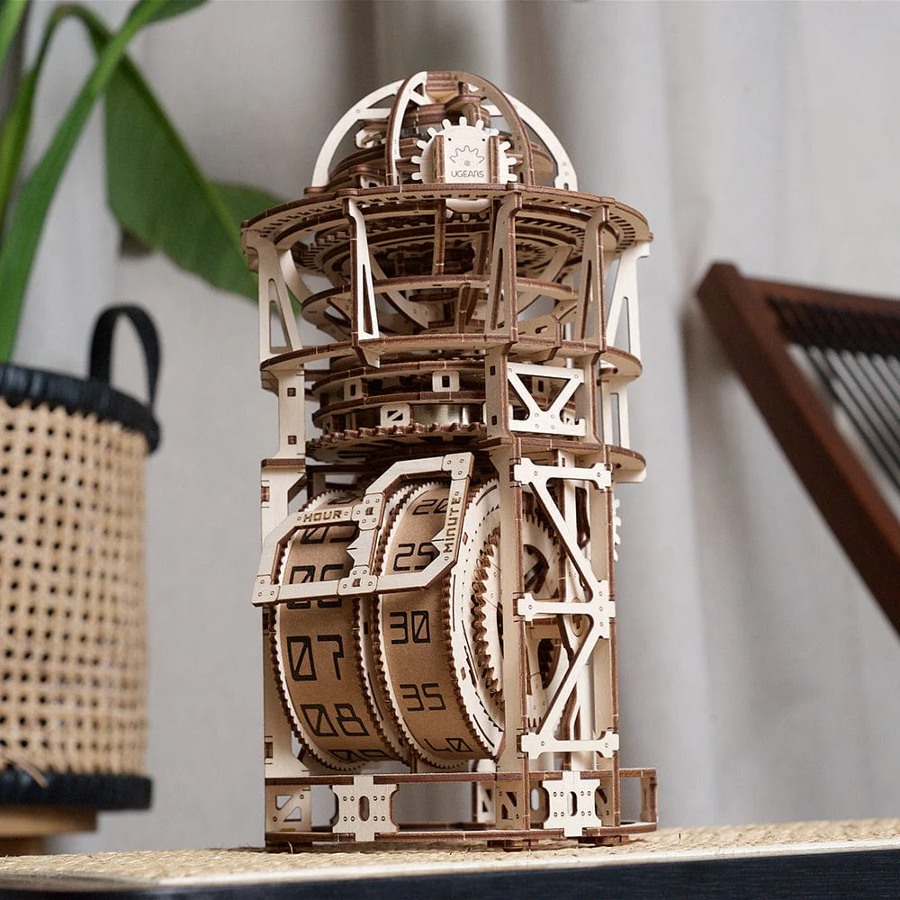 Sky Watcher Tourbillon Table Clock Wooden Craft Kit - Image 3