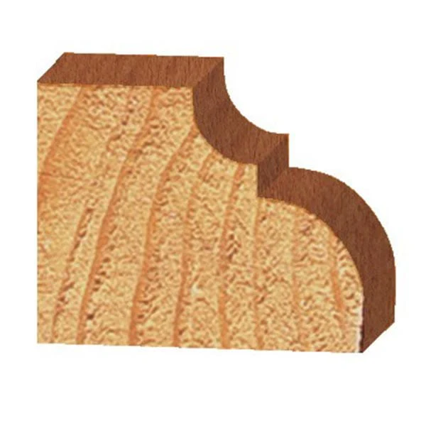 French Traditional Molding Router Bit - 3/16" R1 x 5/16" R2 1-1/2" D 5/8" CL - Image 2