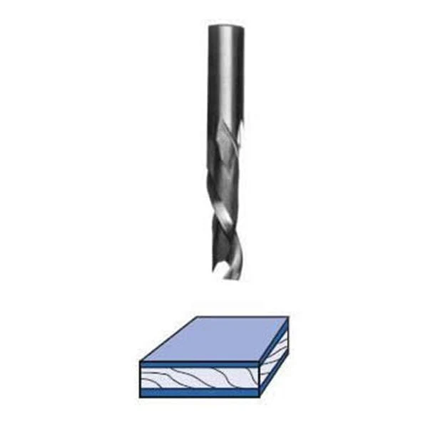 Single Flute Up/Down Cut Spiral Router Bit - Solid Carbide - Image 2