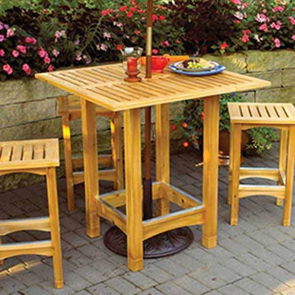 Woodworking Project Paper Plan to Build Bistro Patio Table