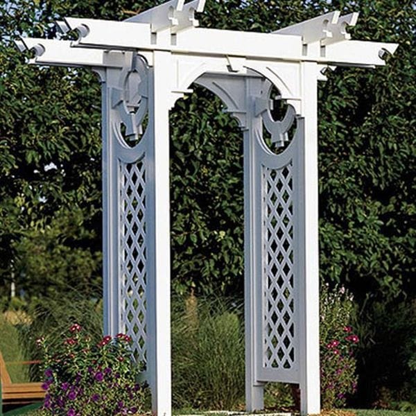 Woodworking Project Paper Plan to Build Trellised Arbor