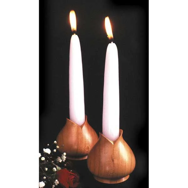 Woodworking Project Paper Plan to Build Turned Candleholders