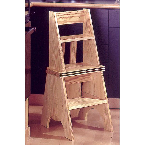 Woodworking Project Paper Plan to Build Two-In-One Seat/Step Stool