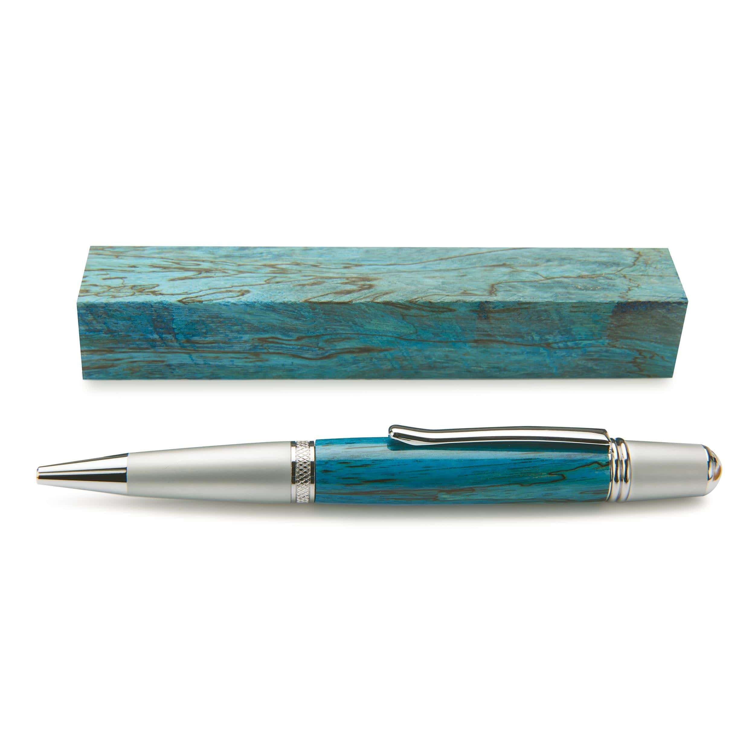 Stabilized & Dyed Spalted Tamarind Pen Blank - 3/4" x 3/4" x 5" - Image 15
