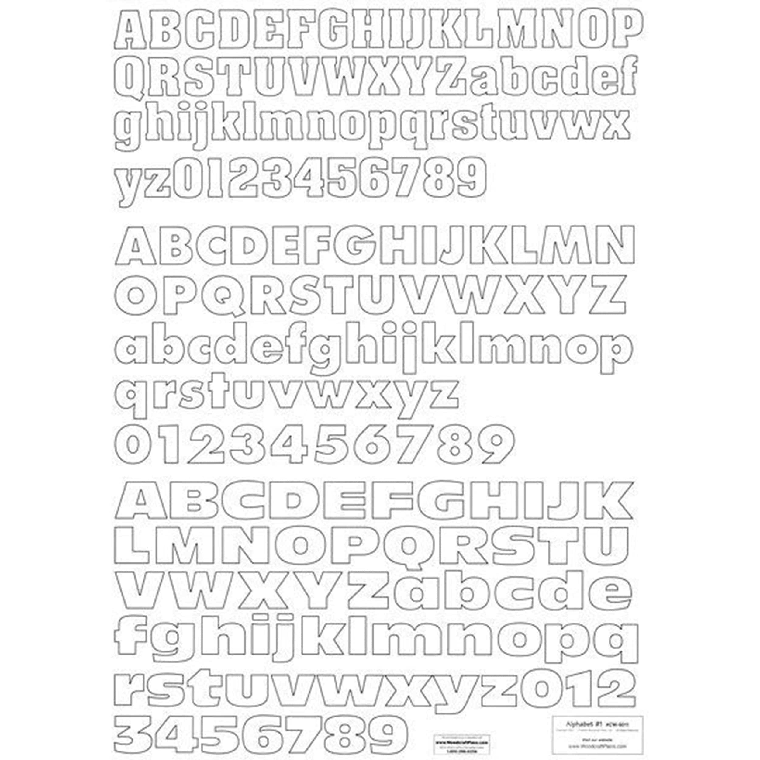 Woodworking Project Paper Plan to Build Letters & Numbers Alphabet 1