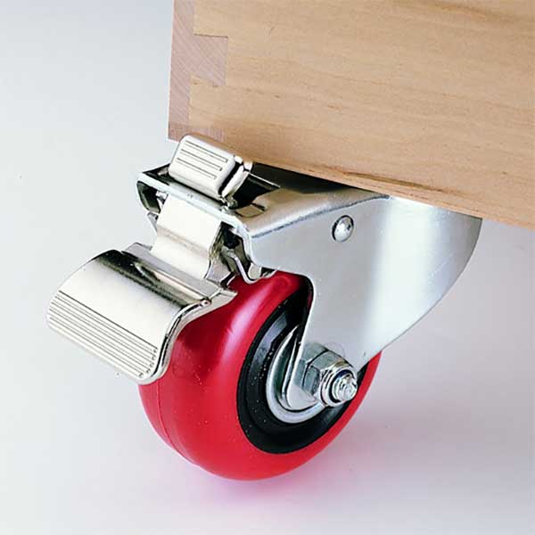 3" HD Caster - Double Locking - Swiveling - 1/2" Mounting Hole - Image 2