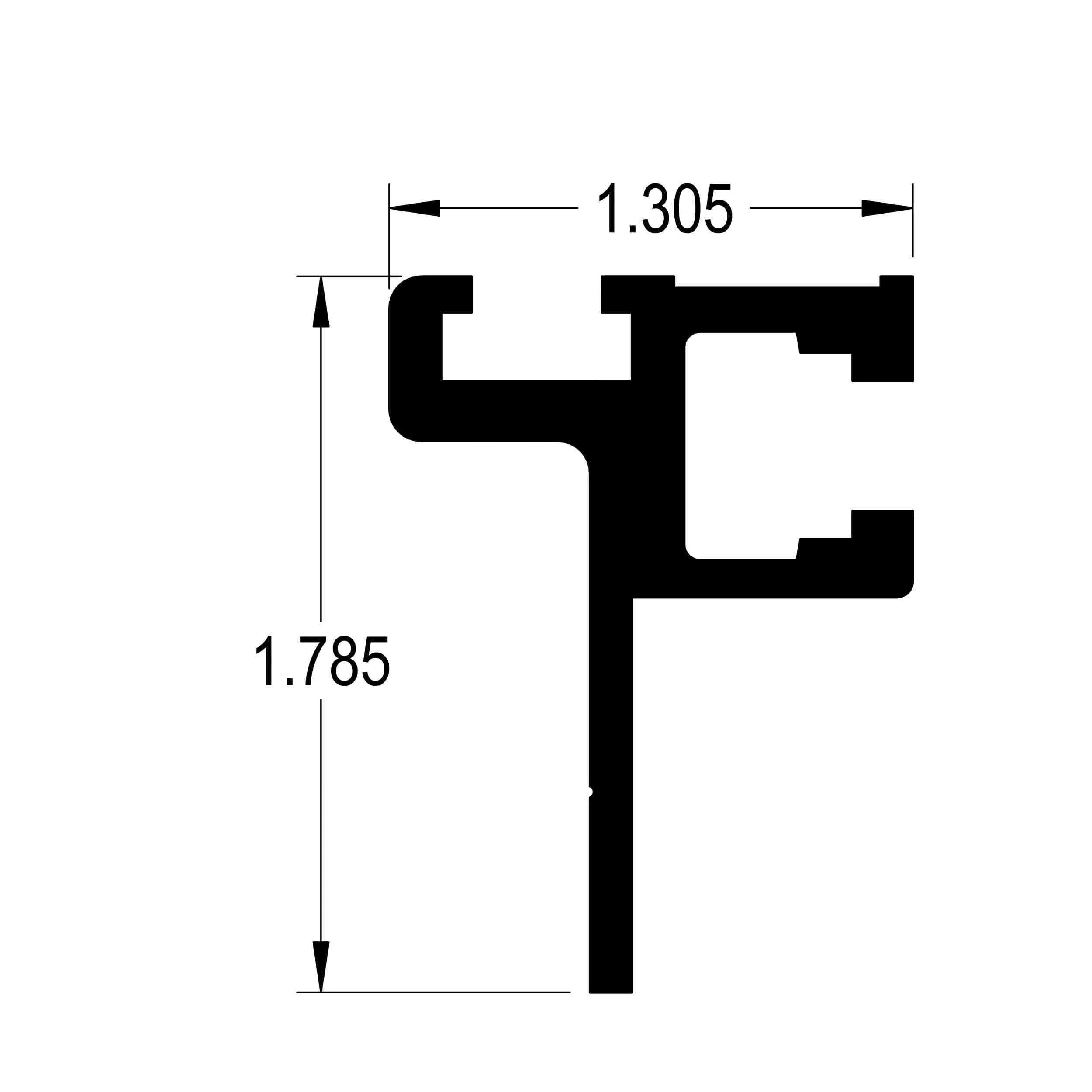 48" Fence Adapter T-Track - Image 2